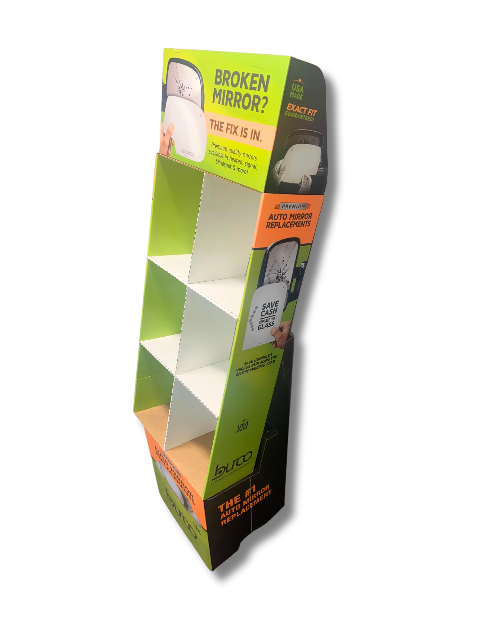 BURCO CORRUGATED STANDING STOCK BOX 58X19X16  DISPLAY ONLY 